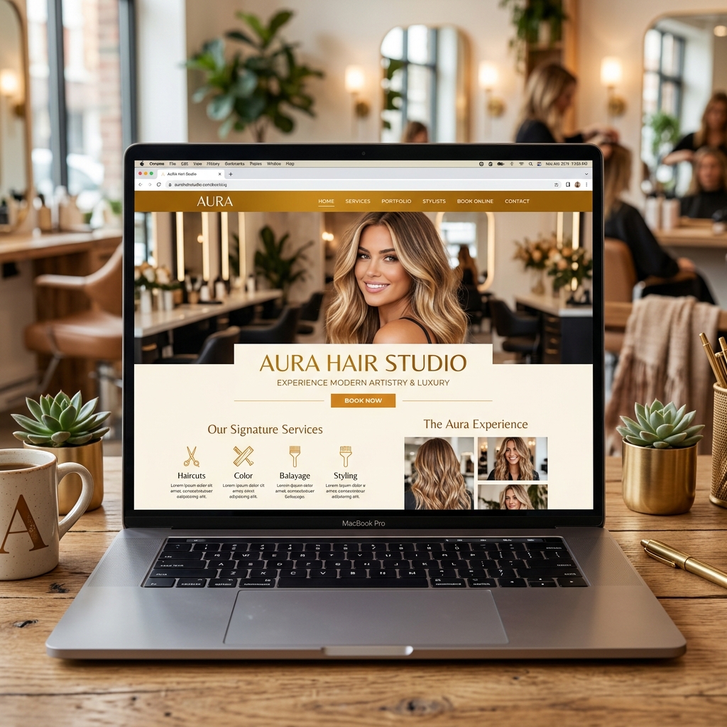 Ejemplo de web para salón de peluquería
